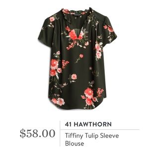 Stitch Fix 41 Hawthorn Tiffany Tulip Sleeve Blouse